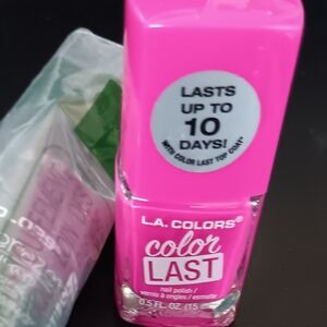 1 Black, 1 Pink Nail Polish (NWT)